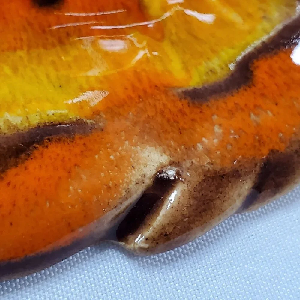 VTG California Originals Fall Leaf-Shaped Ceramic Serving Dish Set Orange Brown - Picture 3 of 9